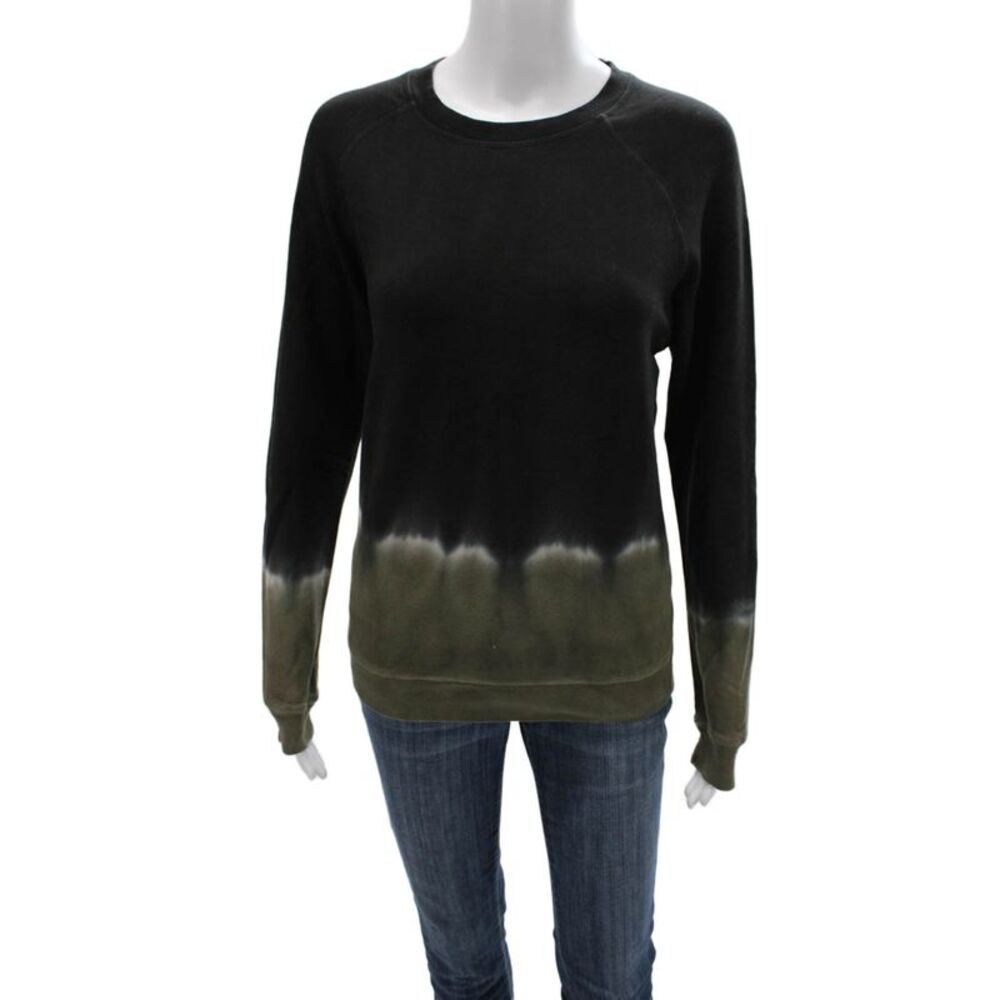 Electric & Rose Women Pullover Black Tie Dye Size XS